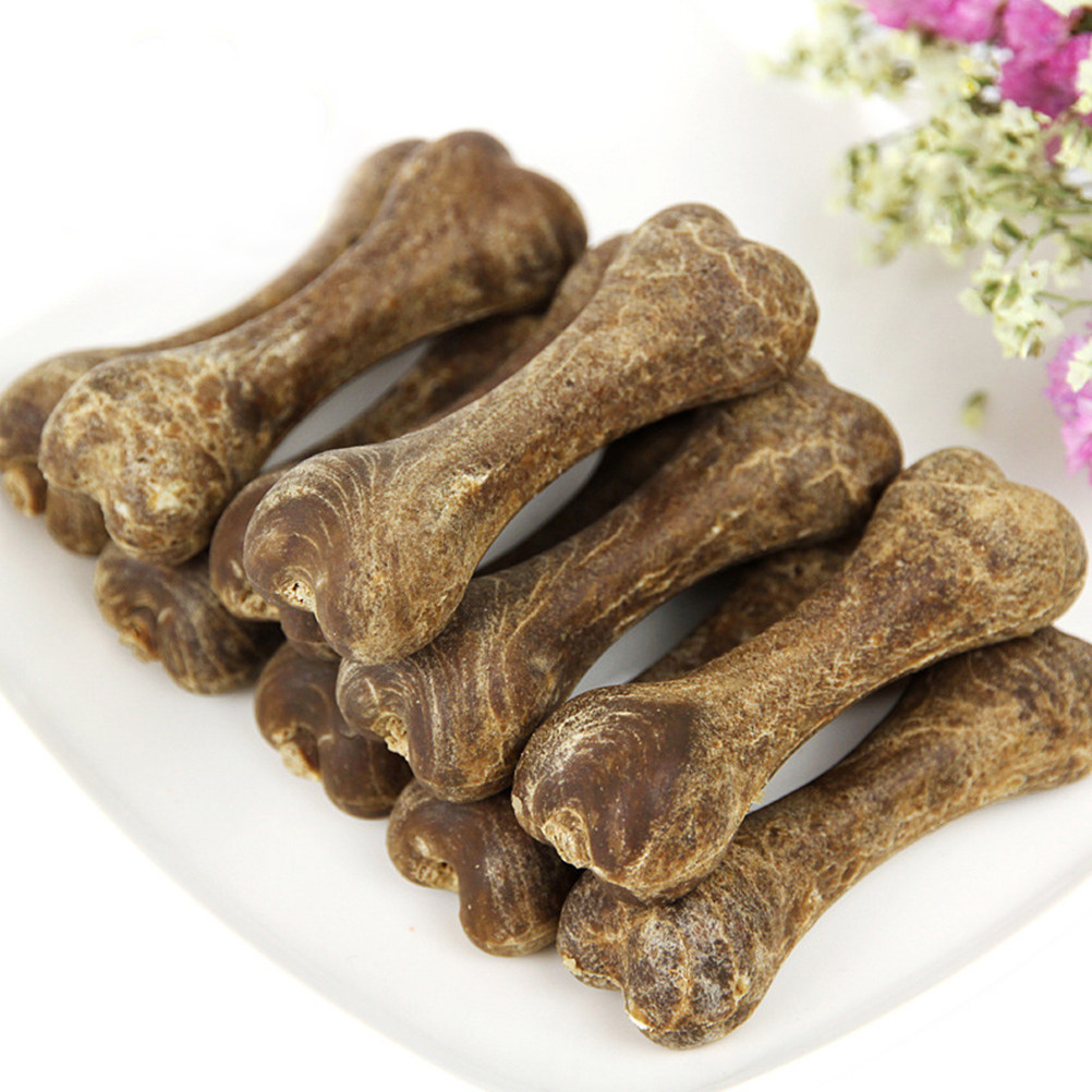 Teeth Cleaning Dog Chew Bone - 5 Peças de Ossos Seguros para