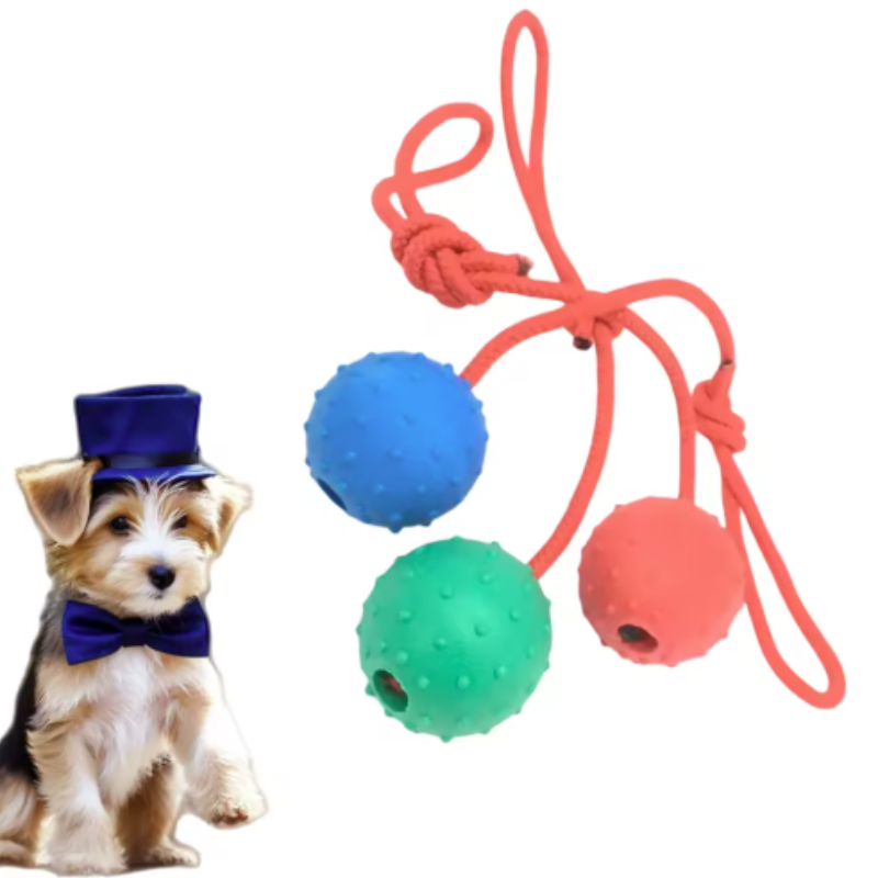 Indestructible Dog Chew Toy - Bola Indestrutível para Cães com Corda,