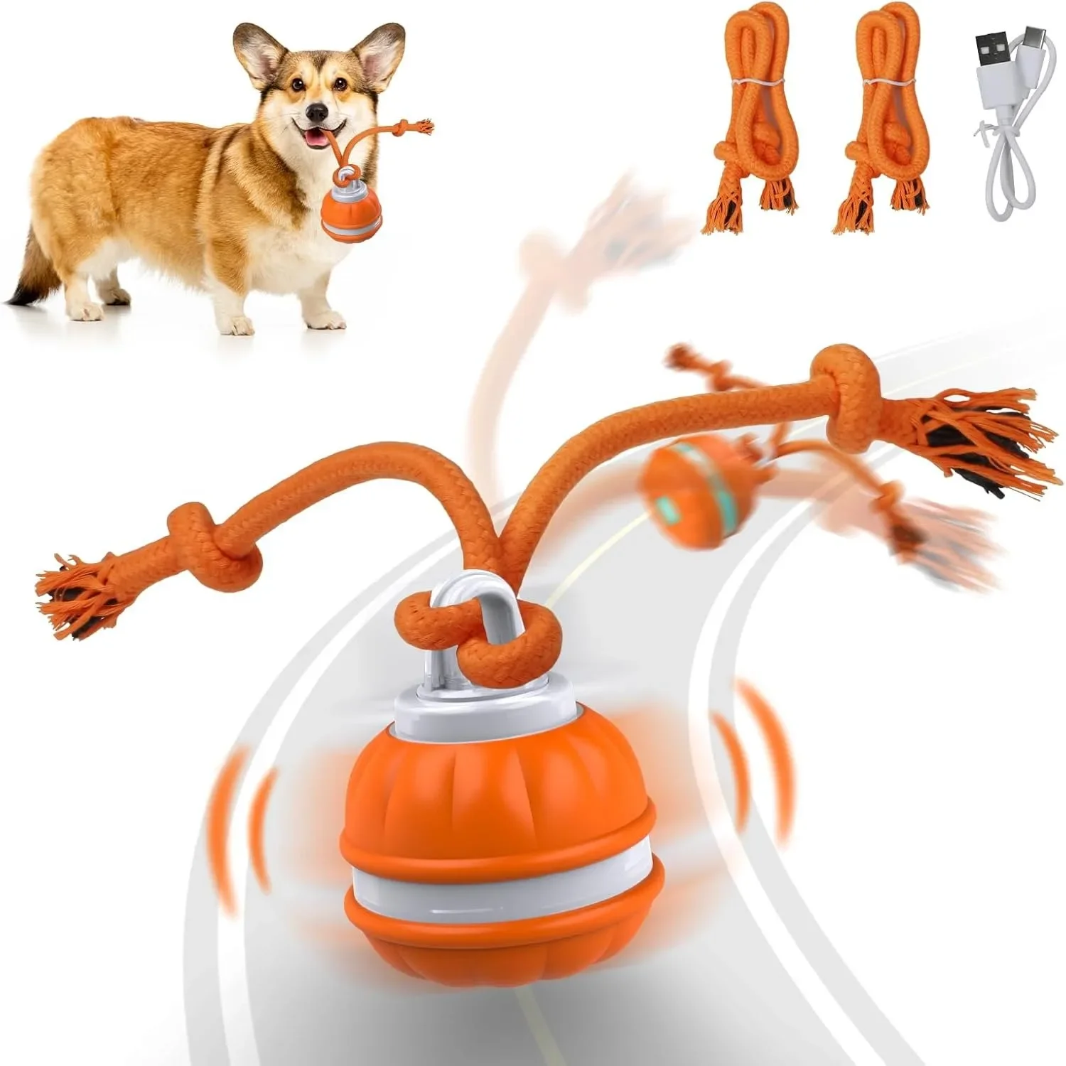 Bola para cães, brinquedo inte - Automatic Moving Dog Ball avaliação e preço