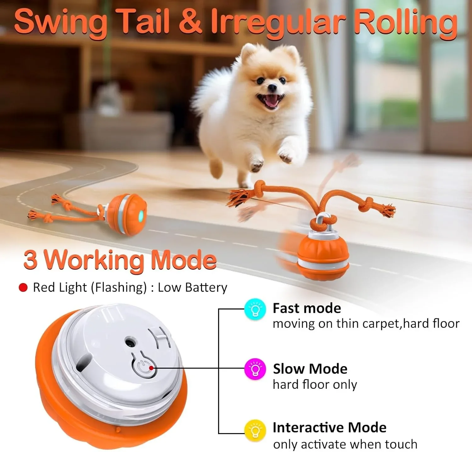 Bola para cães, brinquedo inte - Automatic Moving Dog Ball avaliação e preço