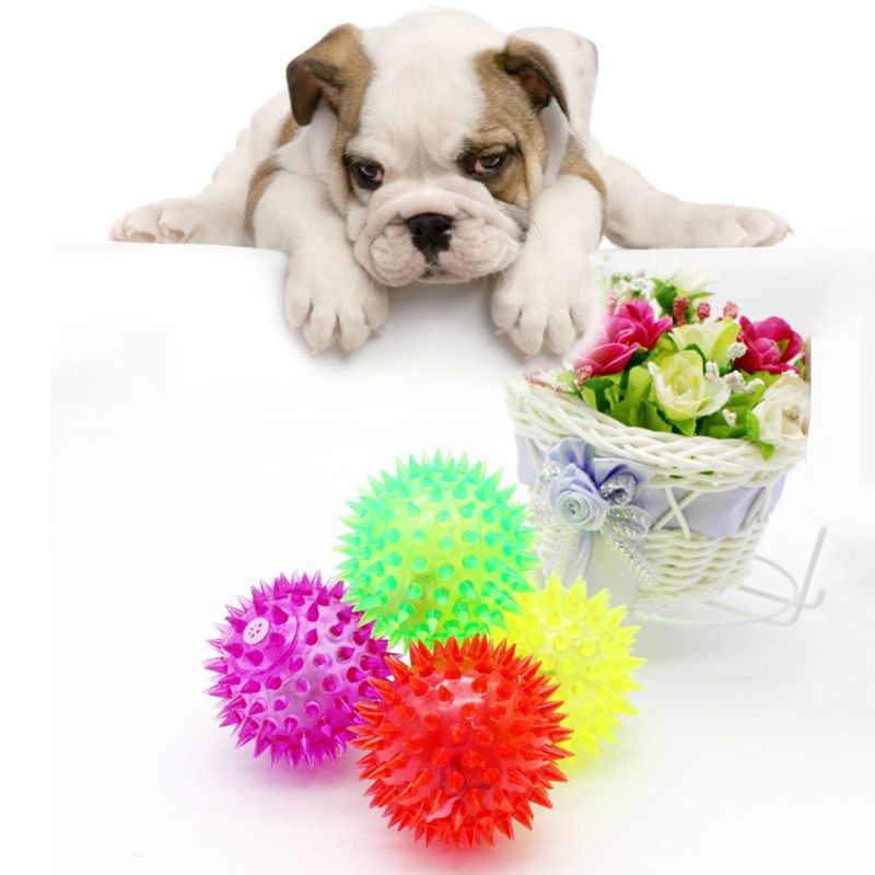 Bola mordida led luzes 5 peças - Interactive Squeaky Plush Dog Toy avaliação e preço
